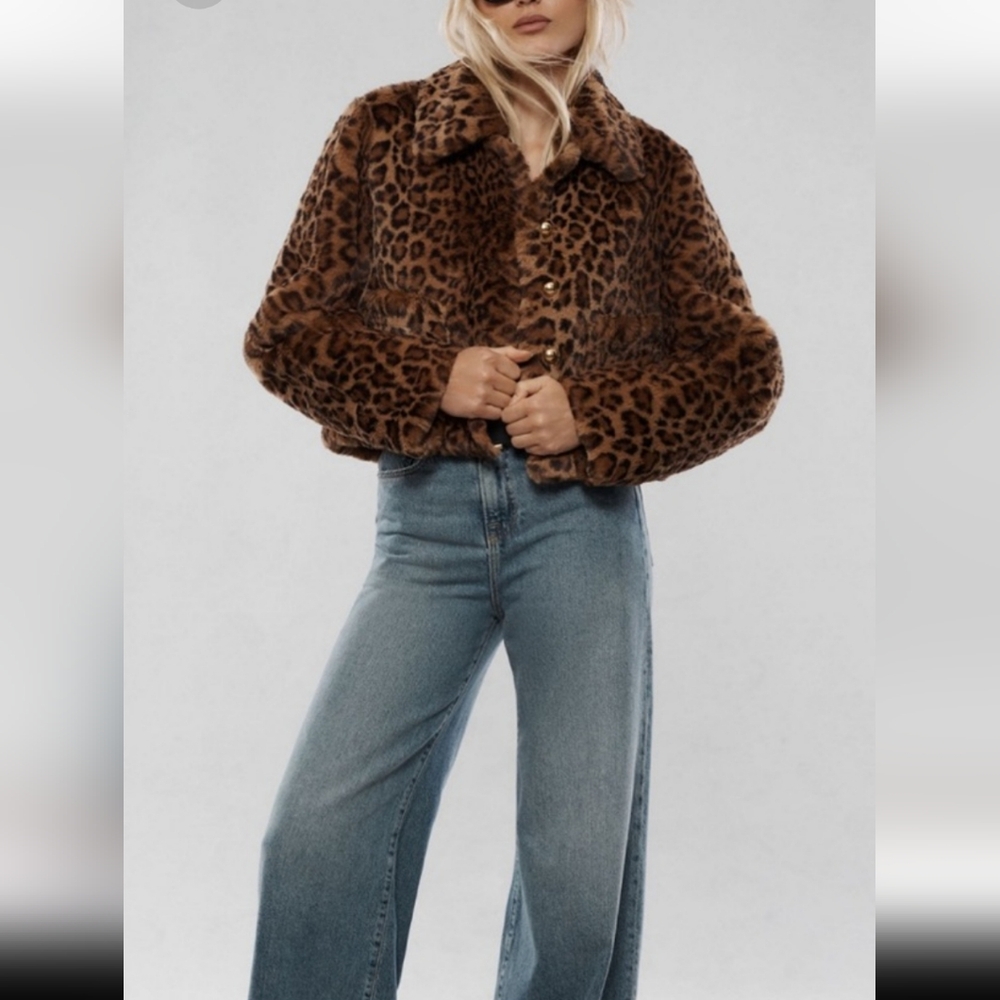 Maeve Faux-Fur Coat Size Xxs